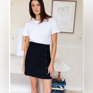 Emerson Fry Sophia Mini Skirt Wrap Black - size S
